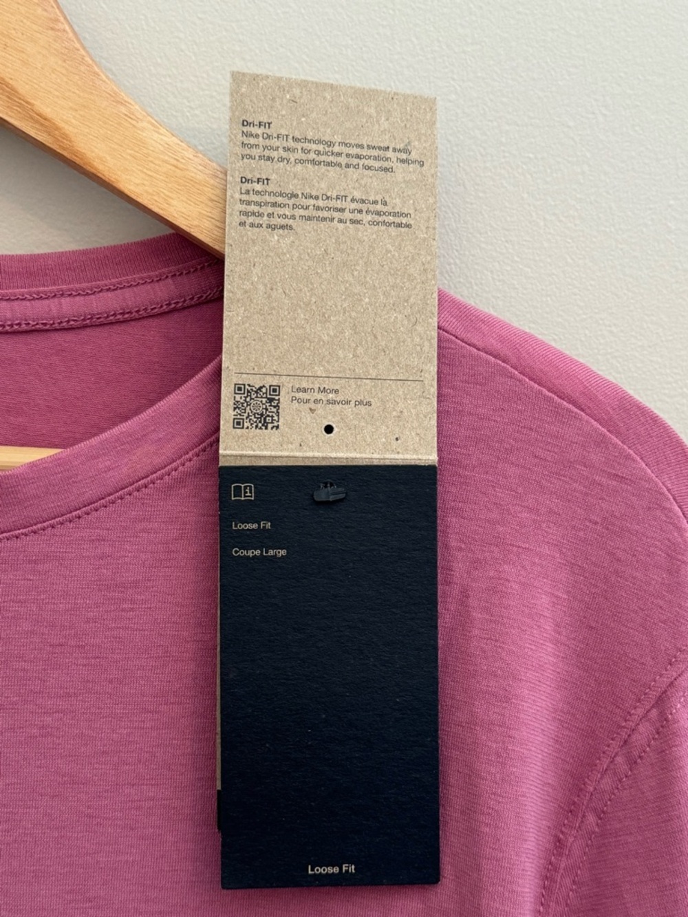 NIKE Yoga - NWT Pink Dri-Fit Long Sleeve Shirt - Size S - Picture 6 of 11